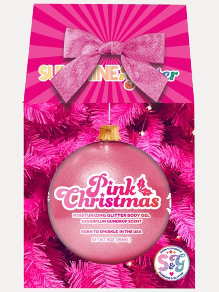 Sunshine & Glitter Pink Christmas Moisturizing Pink Glitter Body Gel