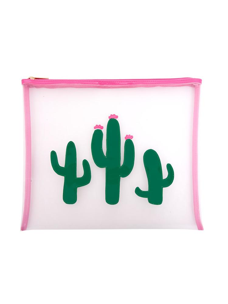 Lolo White Mesh Lydia With Hunter Green Cactus and Pink Flowers