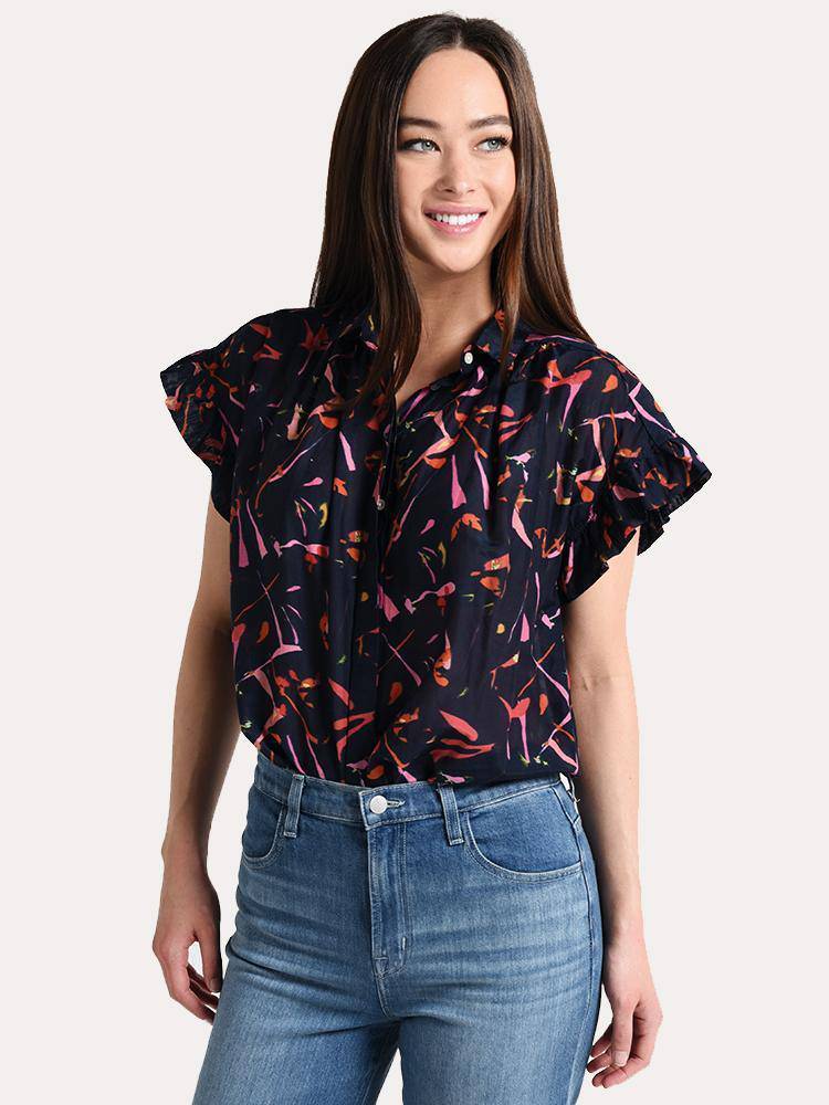 Trovata Marianne Ruffle Sleeve Shirt - Saint Bernard