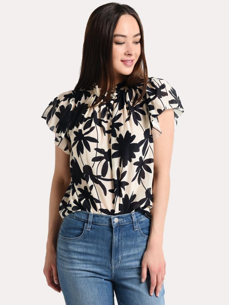 Trovata Carla High Neck Blouse - Saint Bernard