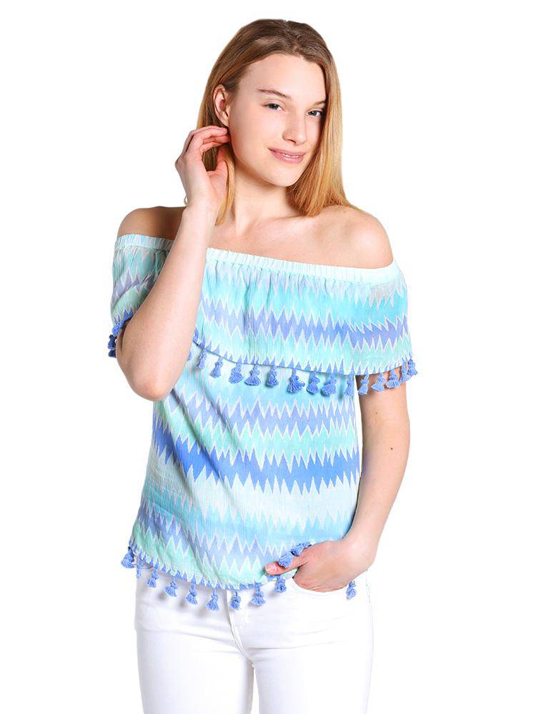 Sail to Sable Off The Shoulder Top - Saint Bernard