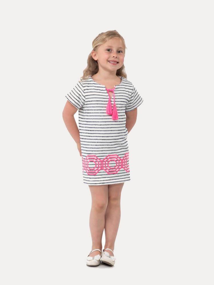 Sail To Sable Girls' Short Sleeve French Terry Dress