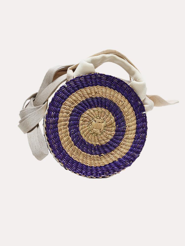 Muun Rosa Motif Round Bag - Saint Bernard