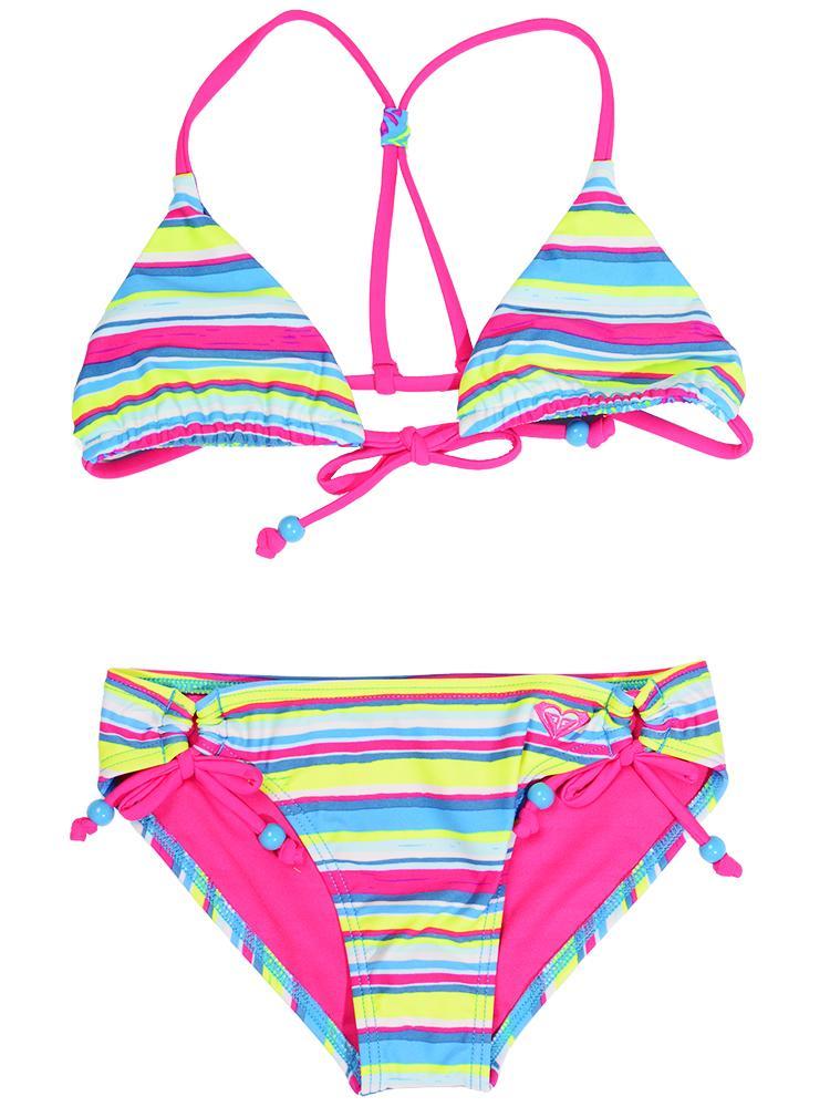 Roxy Girls' Island Tiles Tri Bikini Set - Saint Bernard