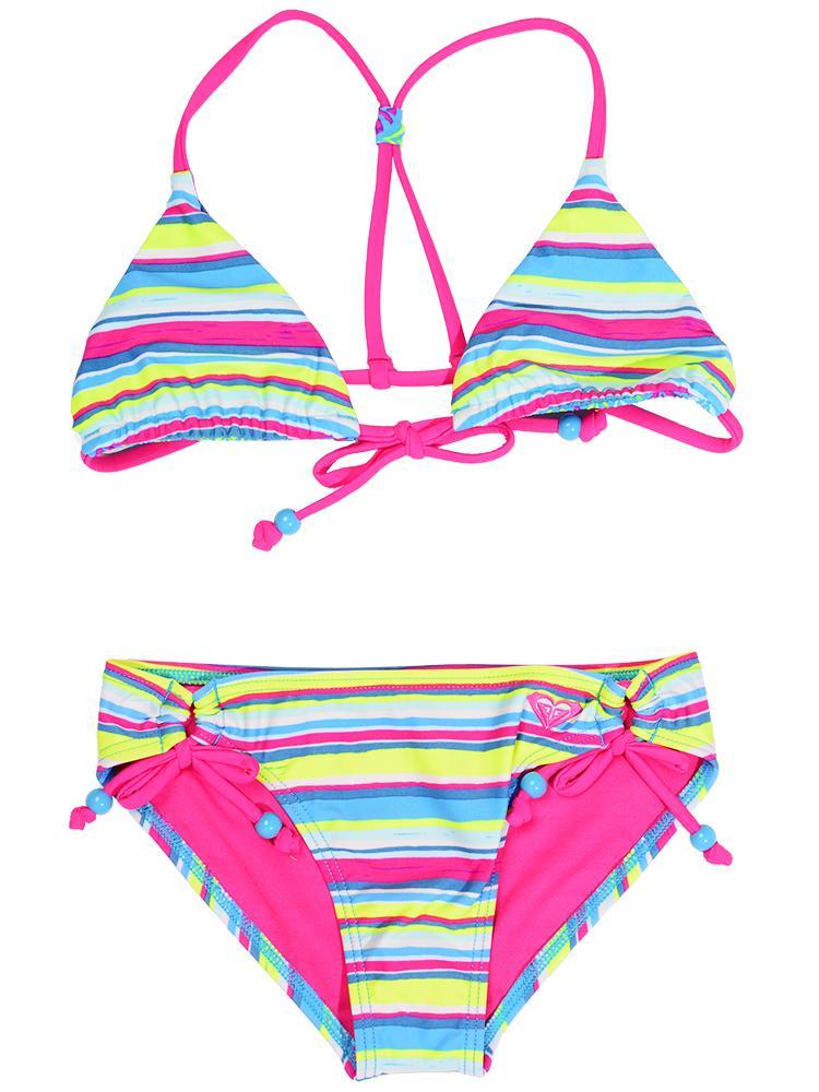 Roxy Girls' Island Tiles Tri Bikini Set