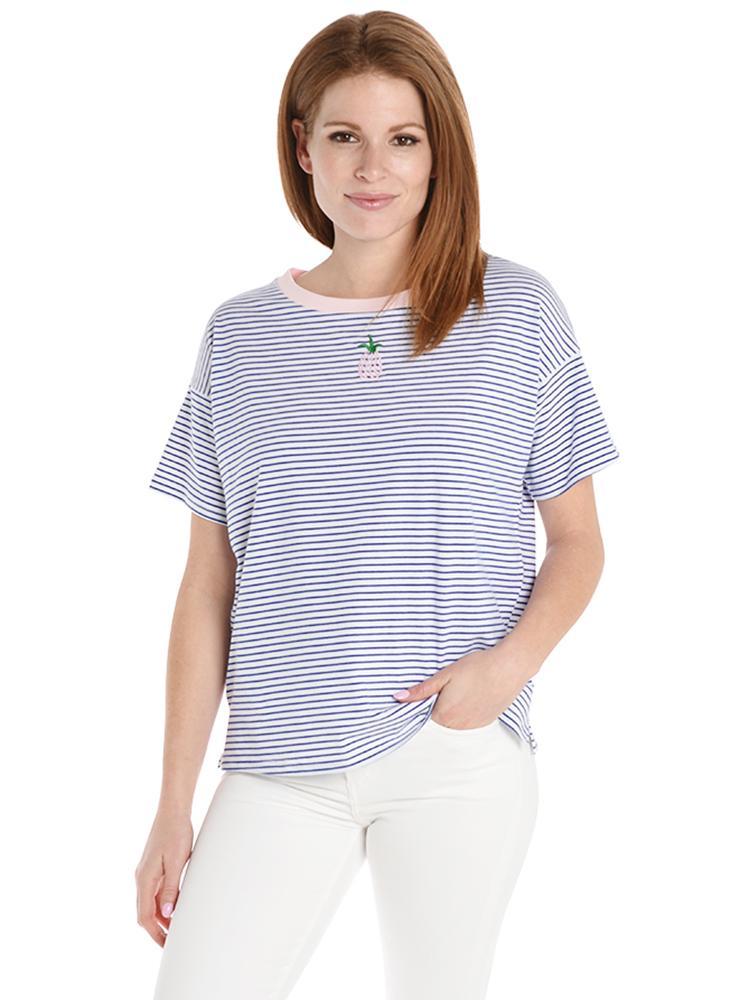 Ellison Lost Pineapple Striped Top - Saint Bernard