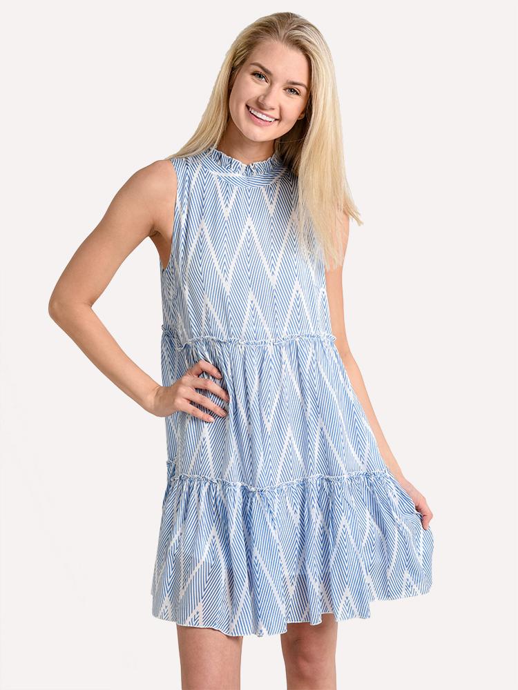 Oliphant Ruffle Collar Short Dress - Saint Bernard