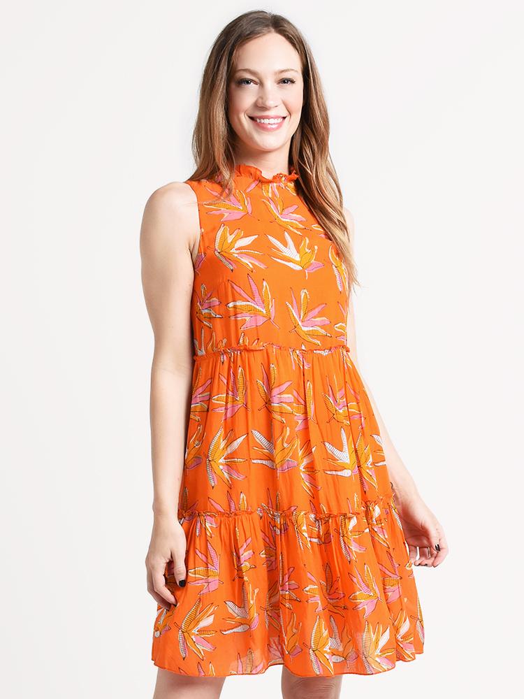 Oliphant Ruffle Collar Short Dress - Saint Bernard