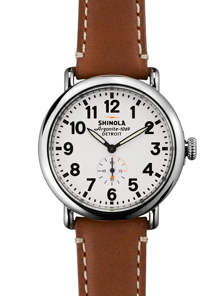 Shinola Runwell 41 MM White - Saint Bernard