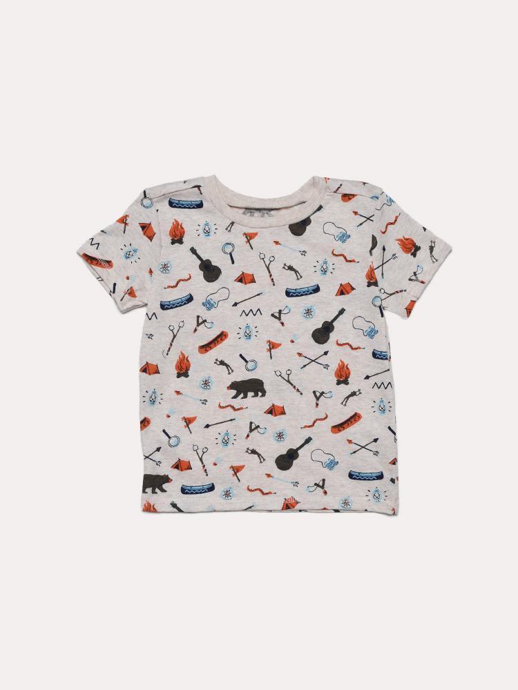 Hatley Little Boys' Summer Camp Graphic Tee - Saint Bernard