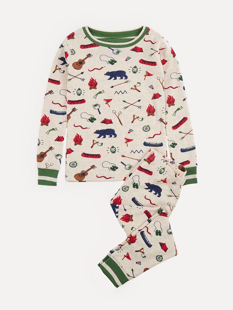 Hatley Summer Camp Organic Cotton Pajama Set - Saint Bernard
