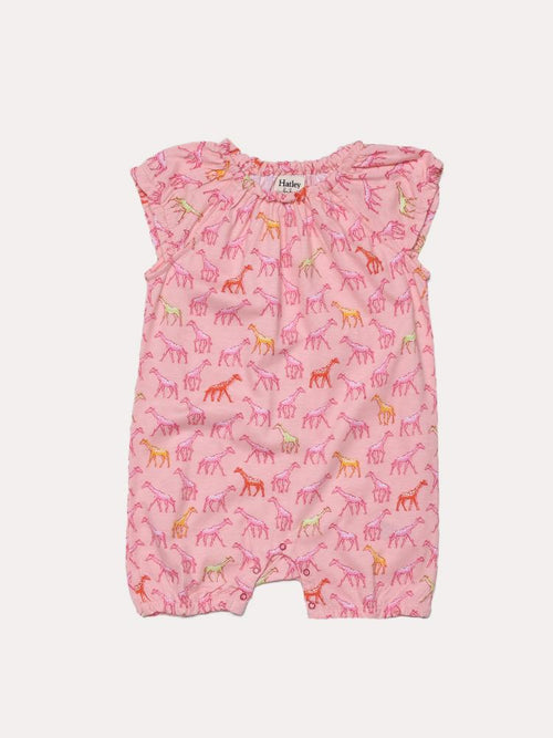 Hatley Rainbow Giraffe Baby Romper - Saint Bernard