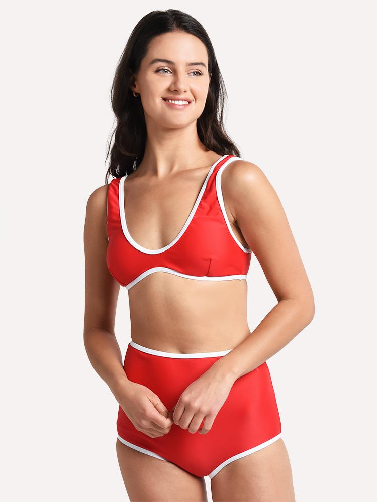 Perfect Moment Women's High-Waisted Bikini Set - Saint Bernard