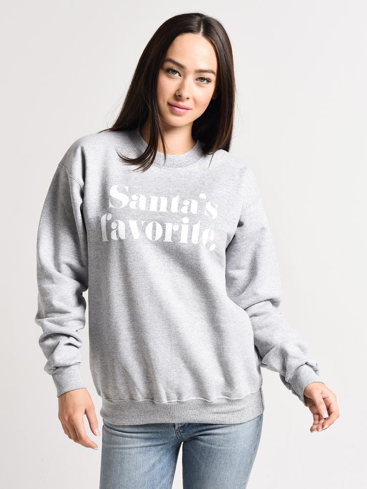 Friday+Saturday Santa's Favorite Sweatshirt - Saint Bernard