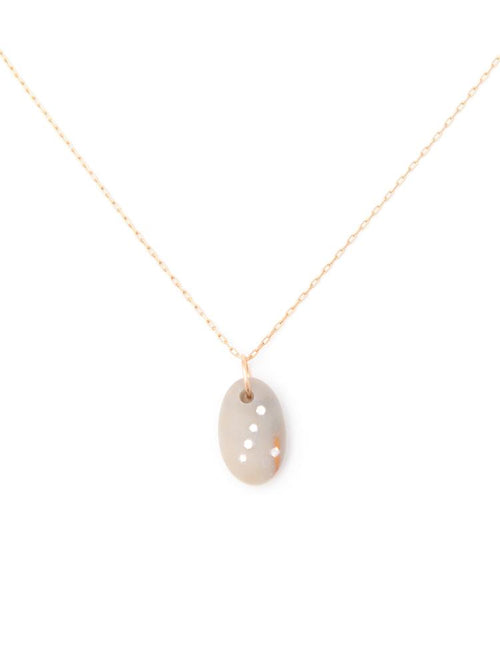 Annie O`Grady Designs Grey Sea Stone With Diamonds Necklace