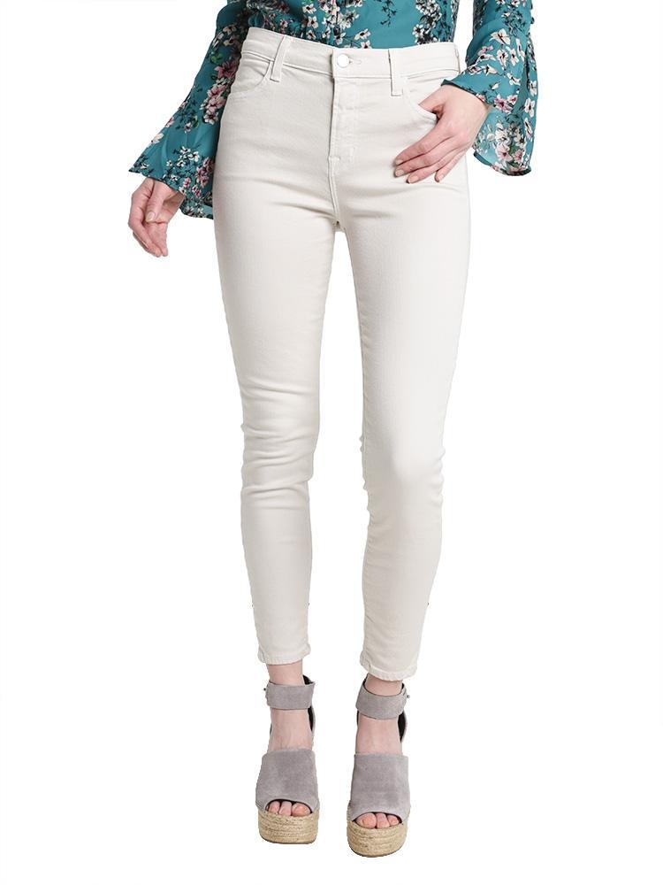J Brand Women's Alana High-Rise Cropped Super Skinny Jean in Light Coated Chrome
