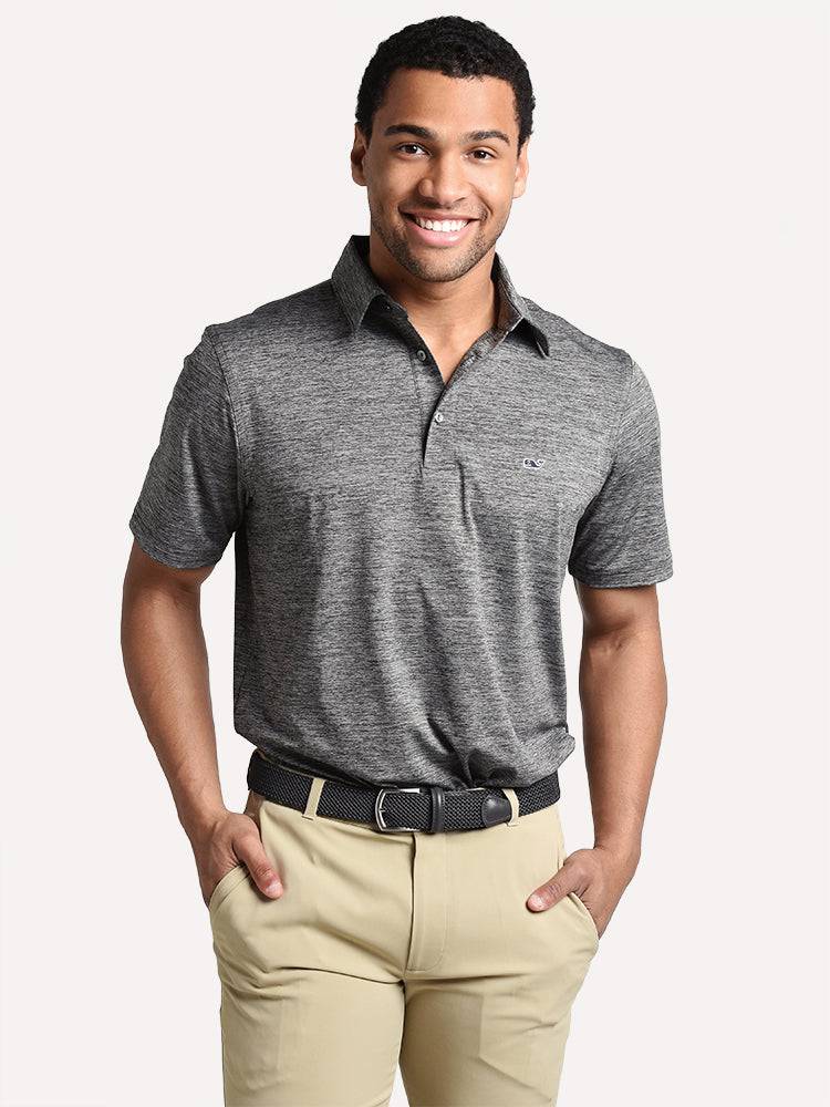 Vineyard Vines Men's St. Kitts Solid Bowline Fit Polo - Saint Bernard