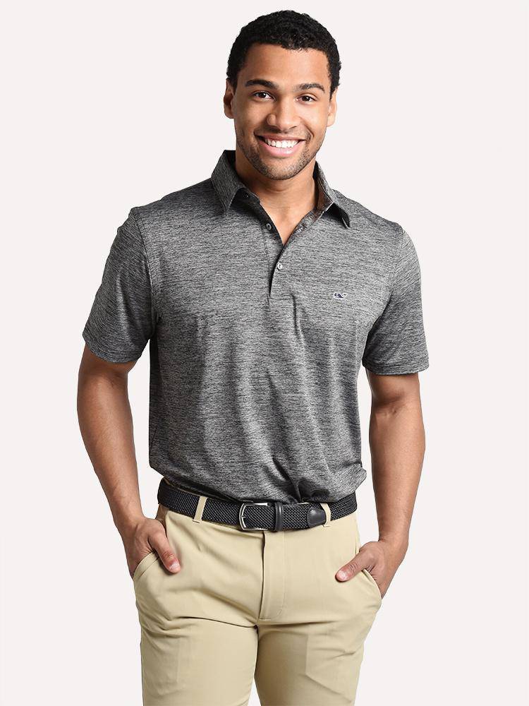 Vineyard Vines Men's St. Kitts Solid Bowline Fit Polo - Saint Bernard
