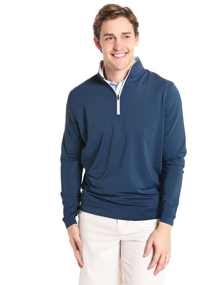 Peter Millar Men's Perth Stretch Loop Terry Quarter Zip - Saint Bernard