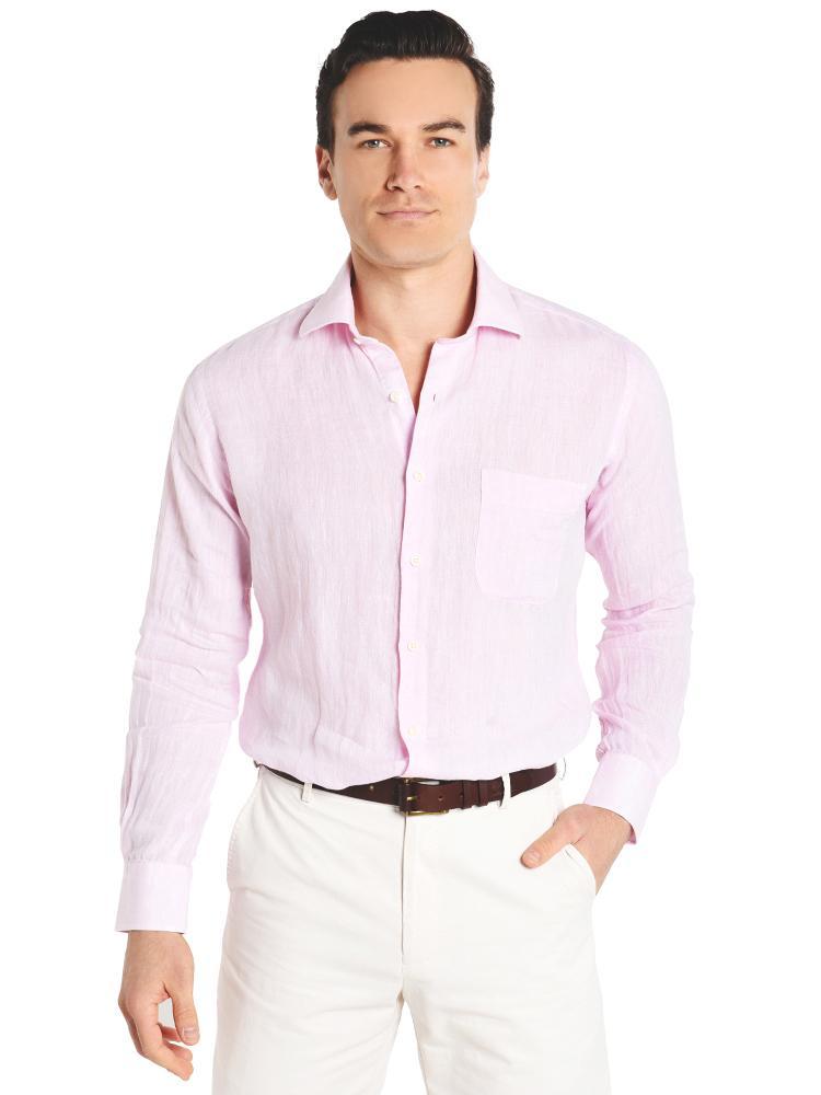 Peter Millar Men's Crown Cool Linen Sport Shirt - Saint Bernard