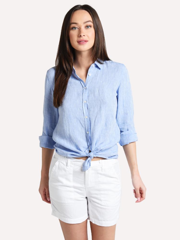 Hartford Women's Linen Carpo Shirt - Saint Bernard