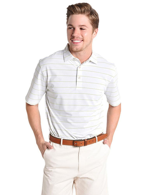 Peter Millar Men's Potter Stipe Stretch Mesh Polo