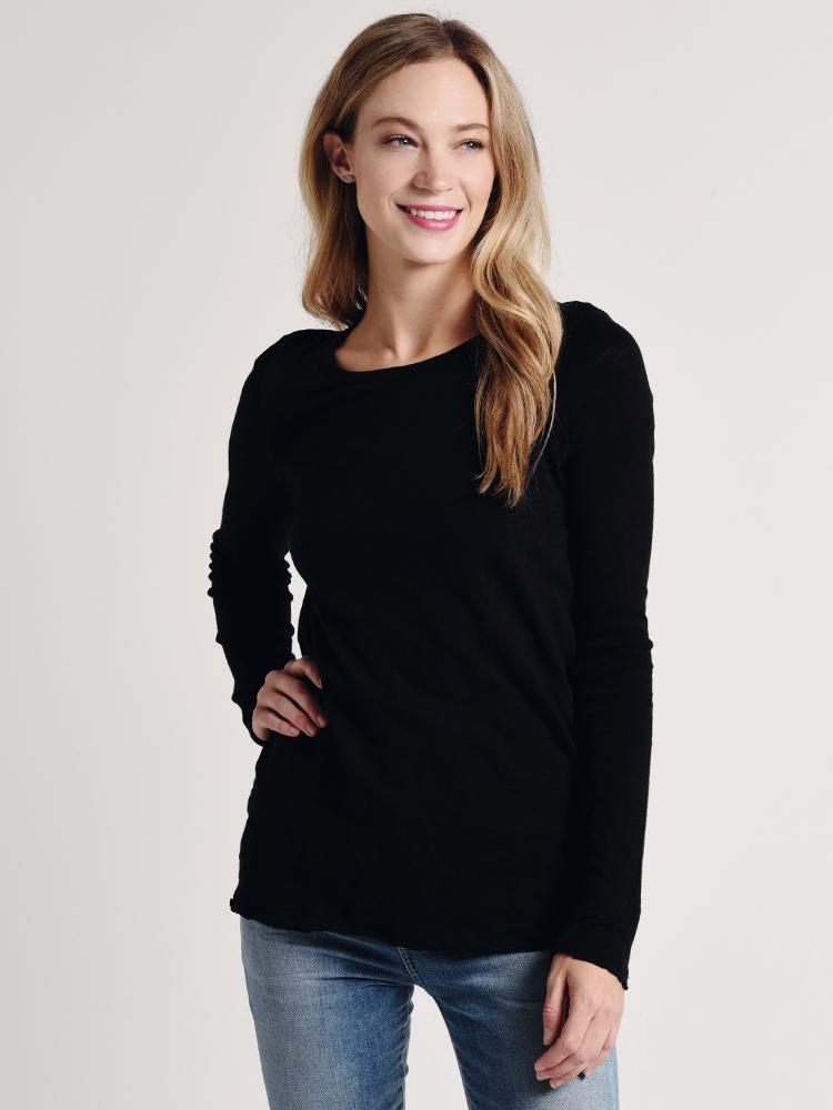 ATM Women's Slub Jersey Long Sleeve Destroyed Tee - Saint Bernard