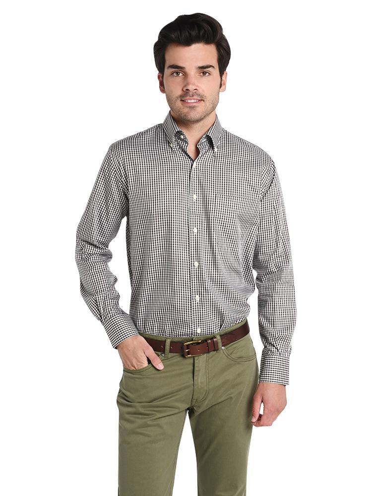 Peter Millar Men's Crown Soft Gigham Shirt - Saint Bernard