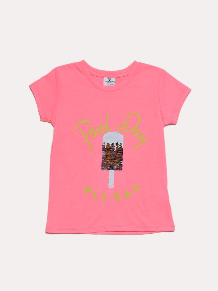Shade Critters Girls' Magic Two-Way Sequins T-Shirt