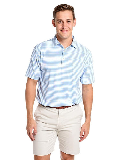 Peter Millar Men's Tygra Stripe Mesh Polo
