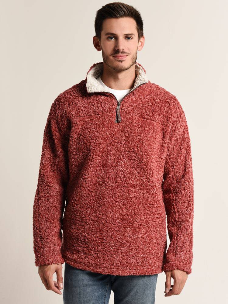 True Grit Men's Softest Tip Shearling Pullover - Saint Bernard
