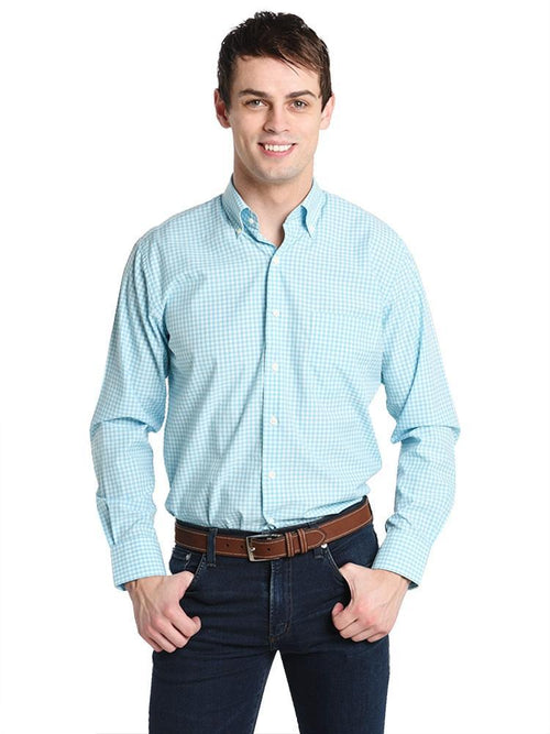 Peter Millar Men's Crown Finish Rialto Gingham Sport Shirt