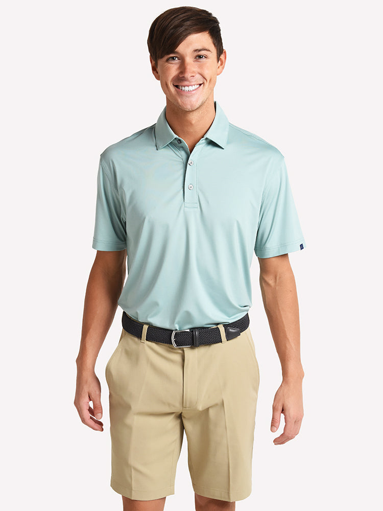 Oxford Men's Elliot Coolmax Solid Jersey Polo - Saint Bernard