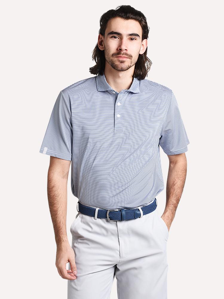 RLX Yarn Dyed Lightweight Tech Pique Short Sleeve Comfort Stretch Active Fit Polo - Saint Bernard
