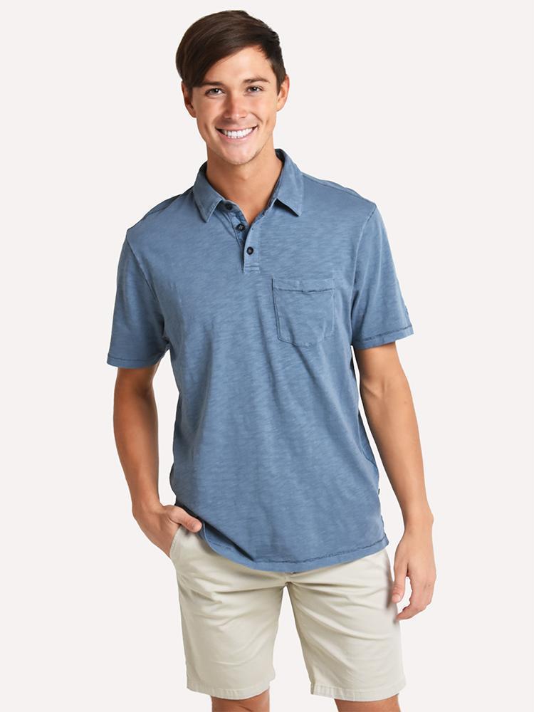 True Grit Slub Short Sleeve Polo - Saint Bernard