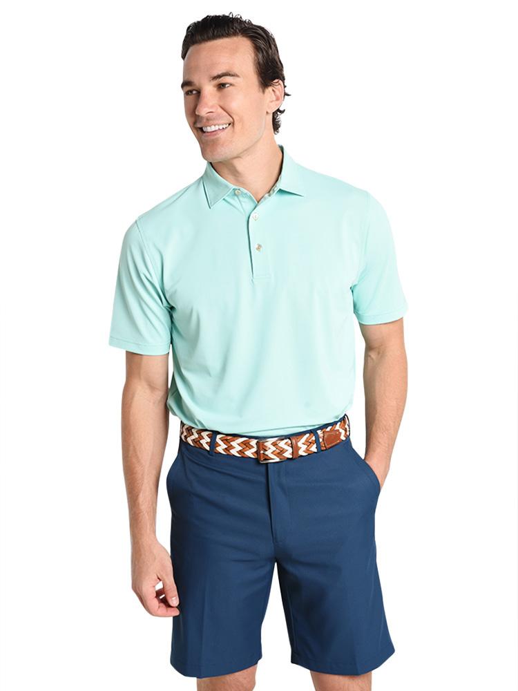 Peter Millar Men's Solid Stretch Mesh Polo - Saint Bernard