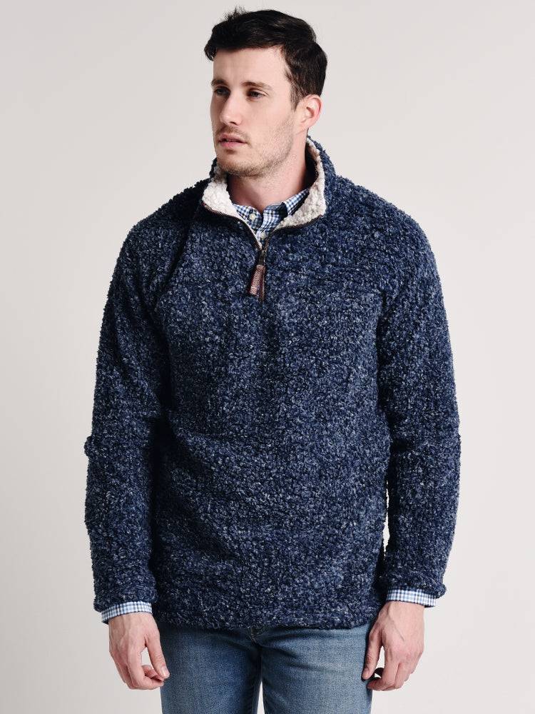 True Grit Men's Softest Tip Shearling Pullover - Saint Bernard