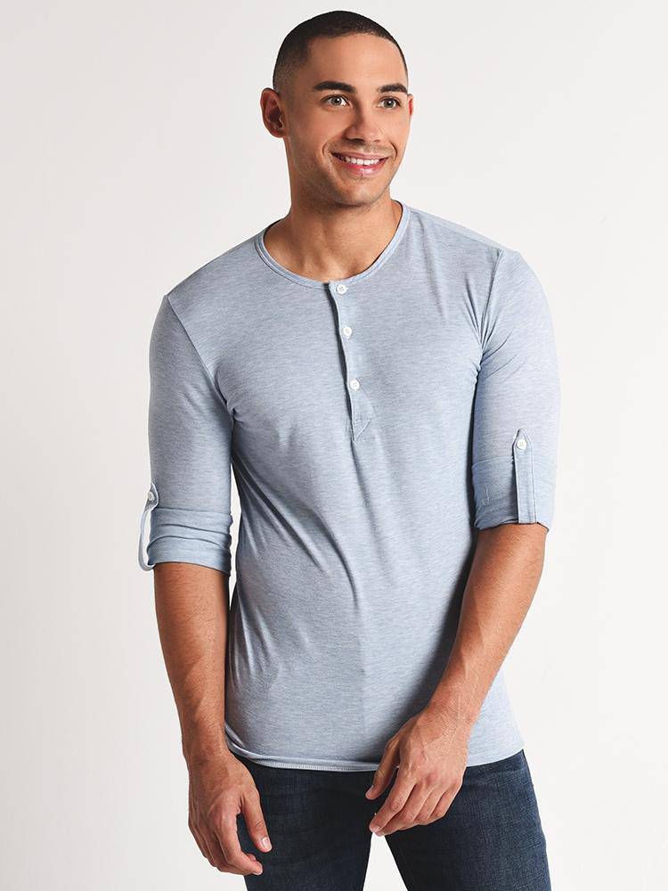 Mizzen+Main Hyannis Long Sleeve Henley - Saint Bernard