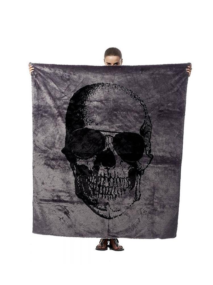 Skull Cashmere Skull Plush Blanket