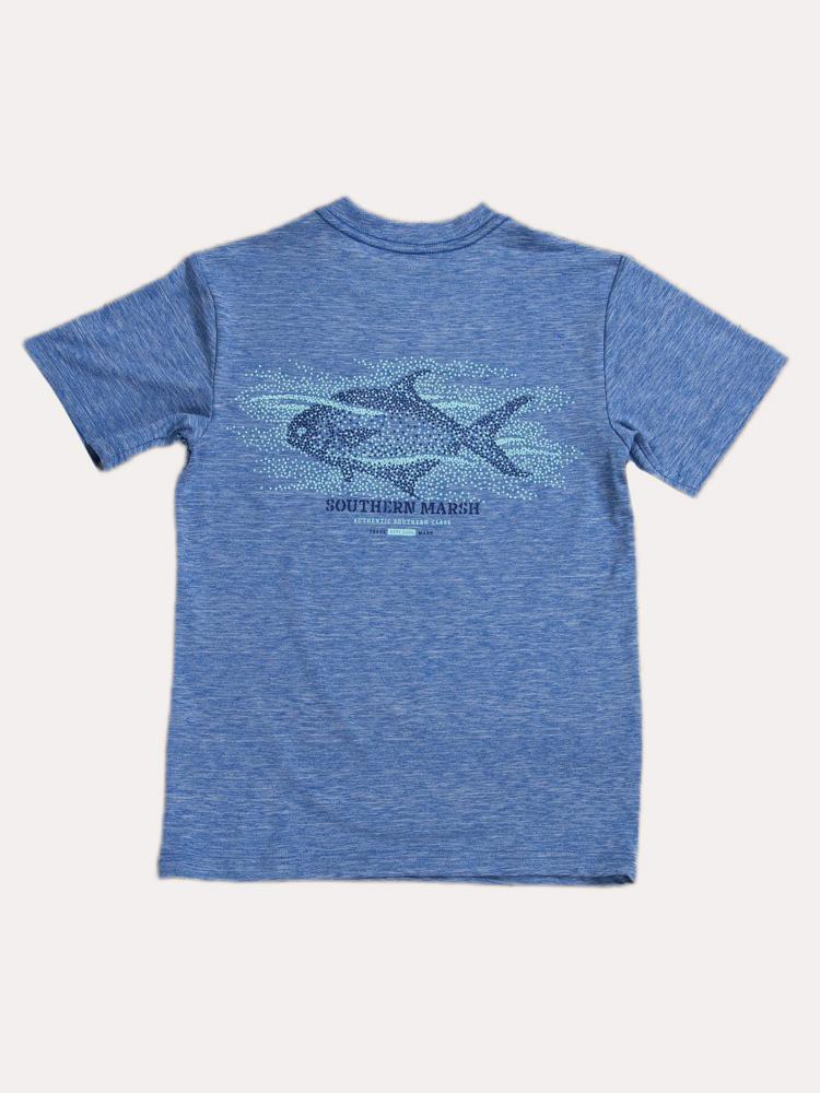 Southern Marsh Boys' Fieldtec Heathered Tarpon T-Shirt - Saint Bernard