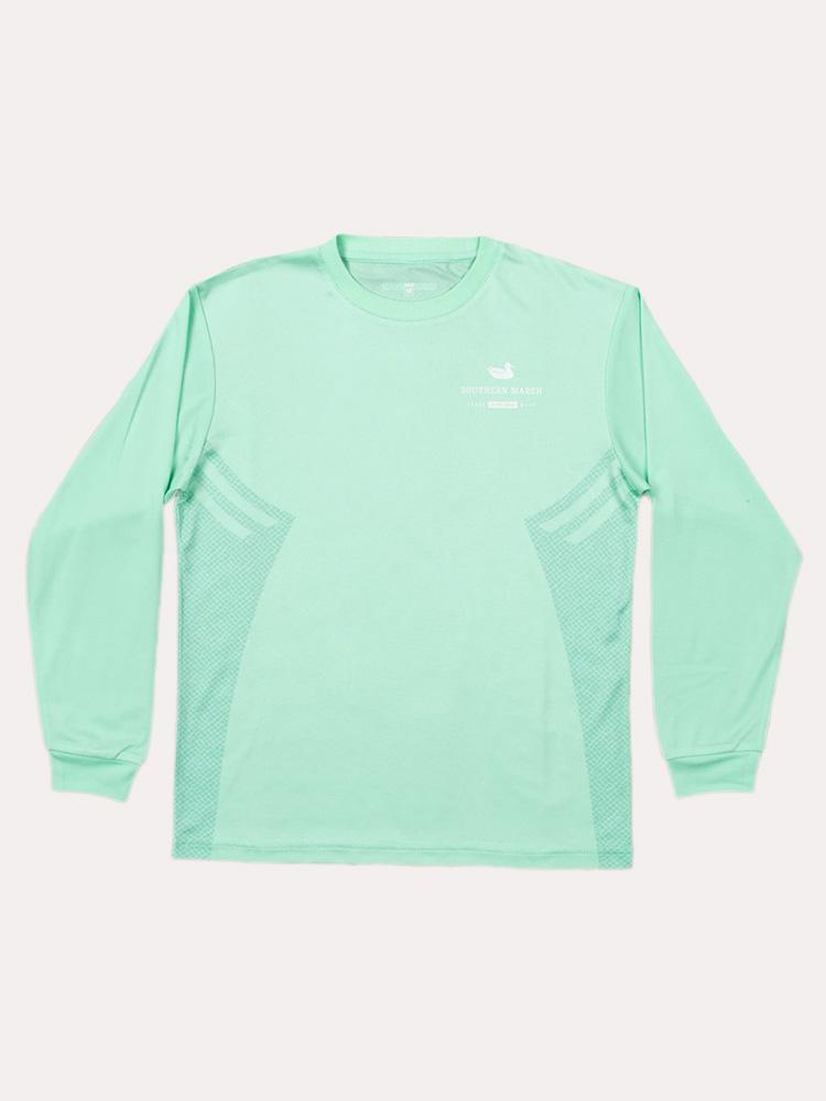 Southern Marsh Boys' FieldTec Gulf Stream Performance Long Sleeve Shirt - Saint Bernard