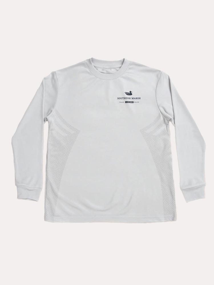 Southern Marsh Boys' FieldTec Gulf Stream Performance Long Sleeve Shirt