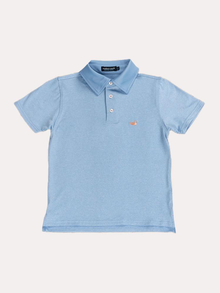 Southern Marsh Youth Rutledge Heather Performance Polo - Saint Bernard