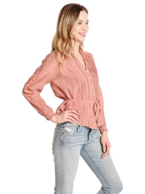 Birds of Paradise Lana Pintuck Blouse