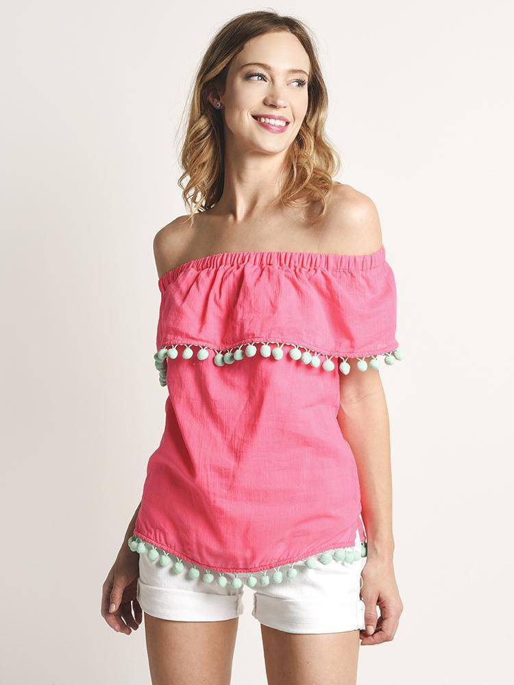 Sail to Sable Crinkle Cotton Top - Saint Bernard