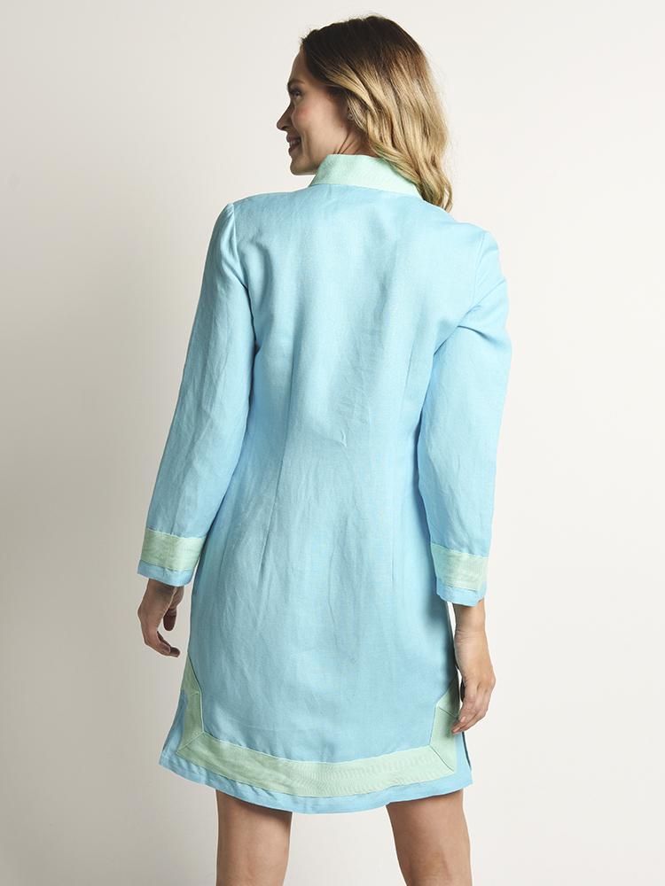 sail to sable linen dress Navy Ruffle Hem Dress Sail to Sable