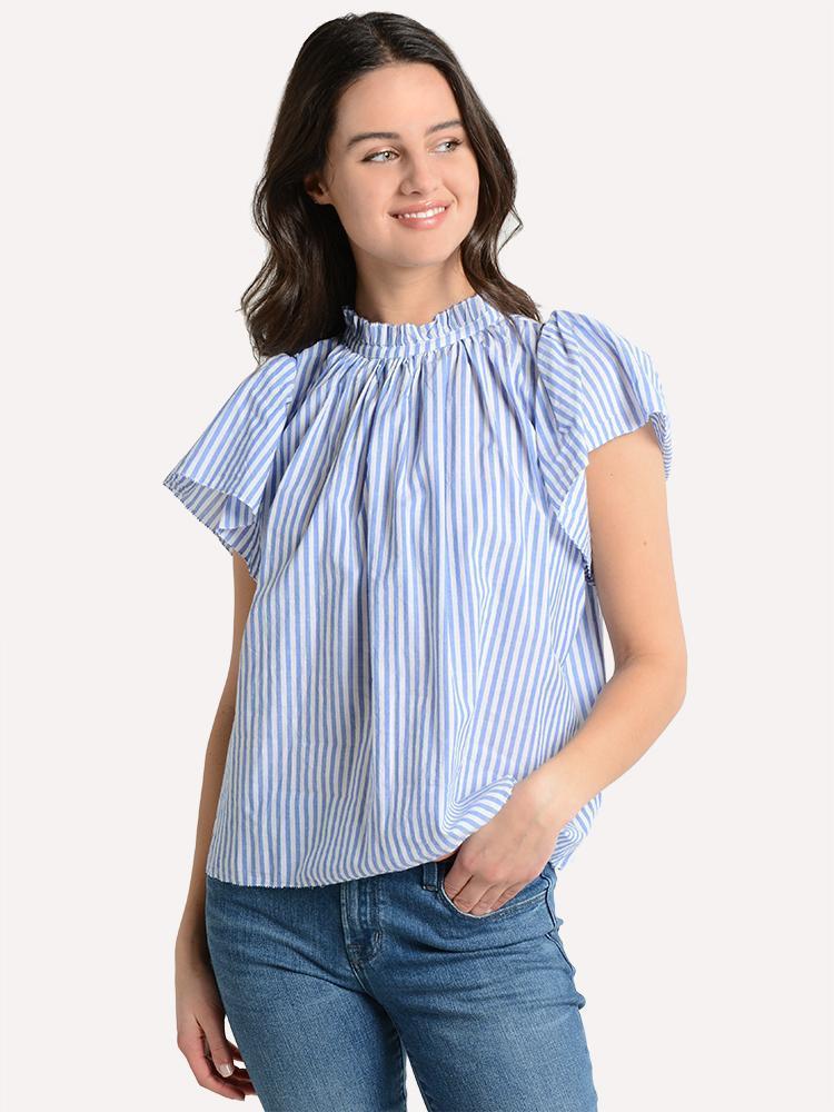 Trovata Carla High Neck Blouse - Saint Bernard