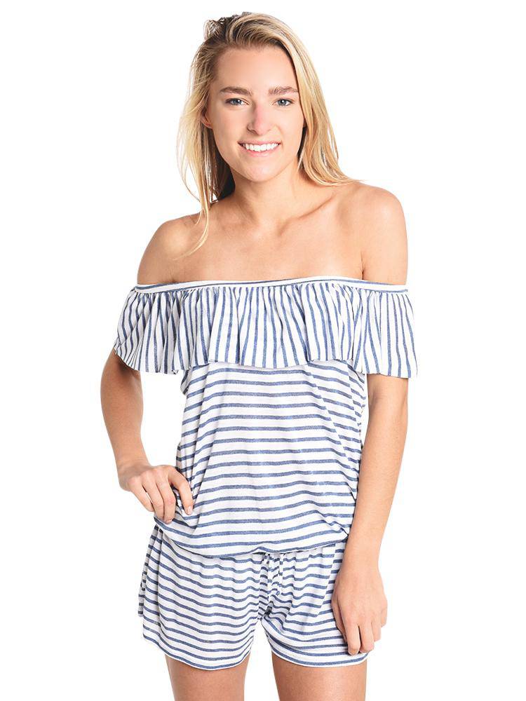 Splendid Mills Chambray All Day Romper - Saint Bernard