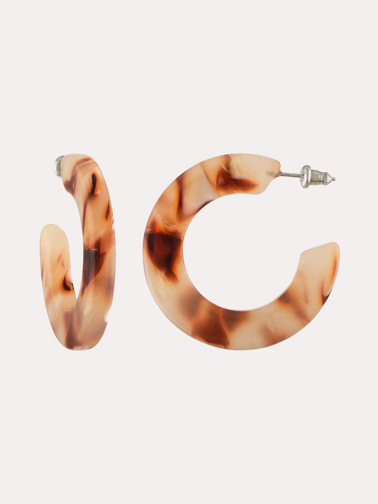 Machete Kate Hoop Earrings In Blush Tortoise - Saint Bernard