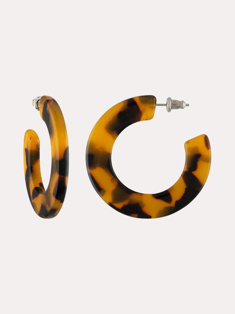 Machete Kate Hoop Earrings In Classic Tortoise - Saint Bernard